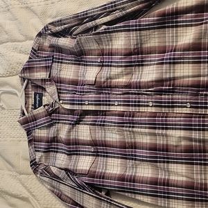 men's plaid western button down